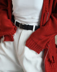loose damaged cardigan