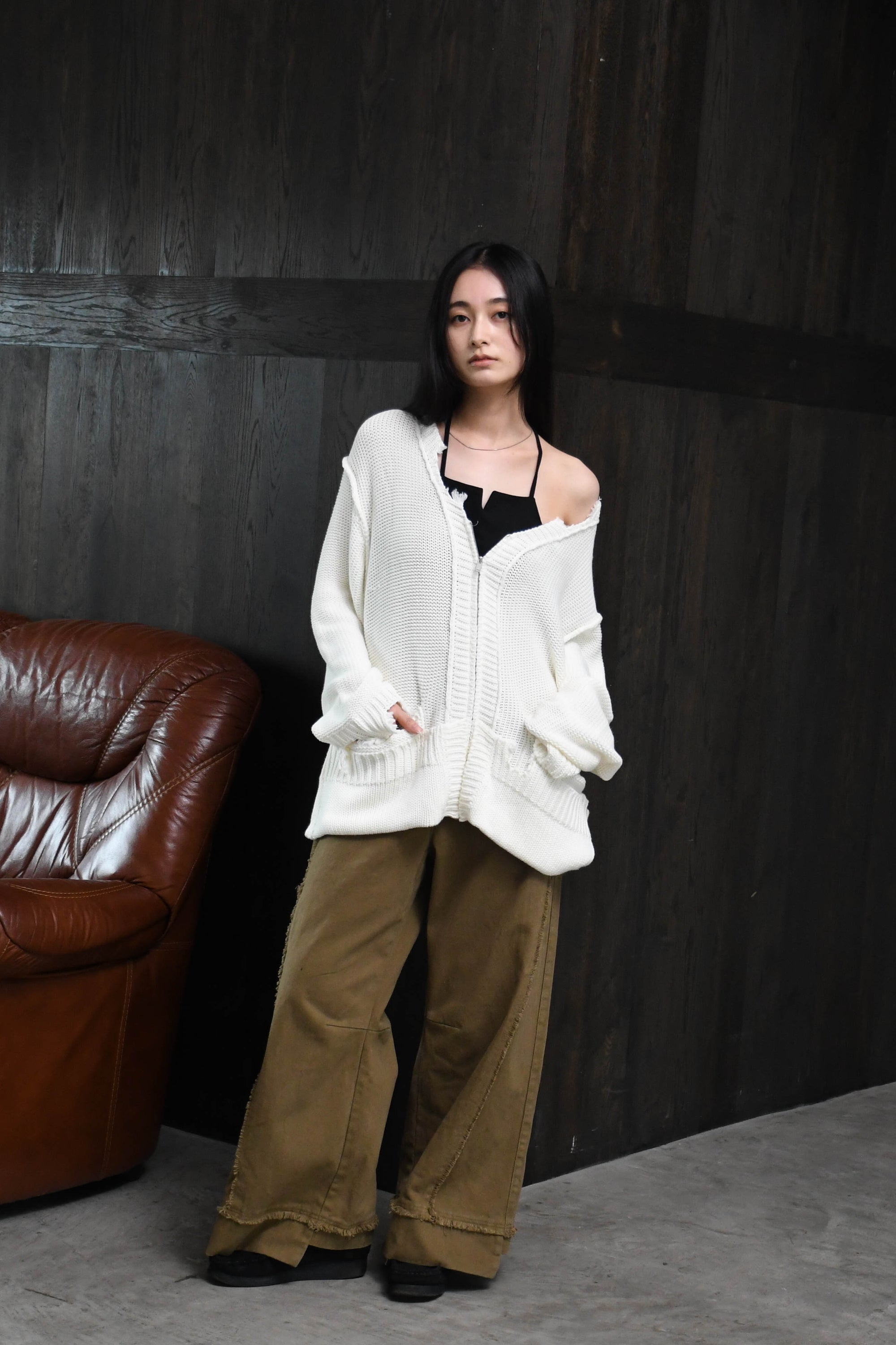 loose damaged cardigan