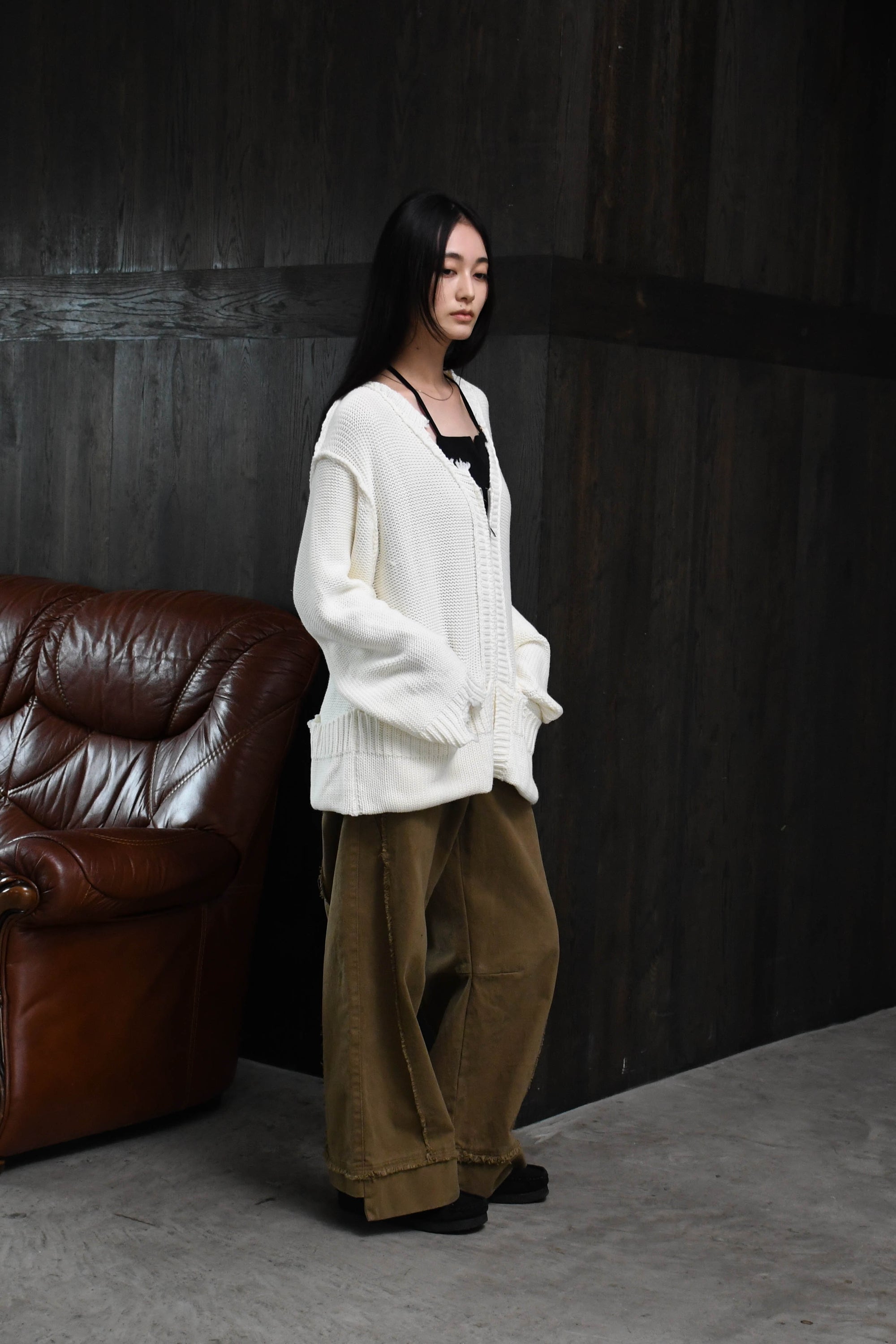loose damaged cardigan