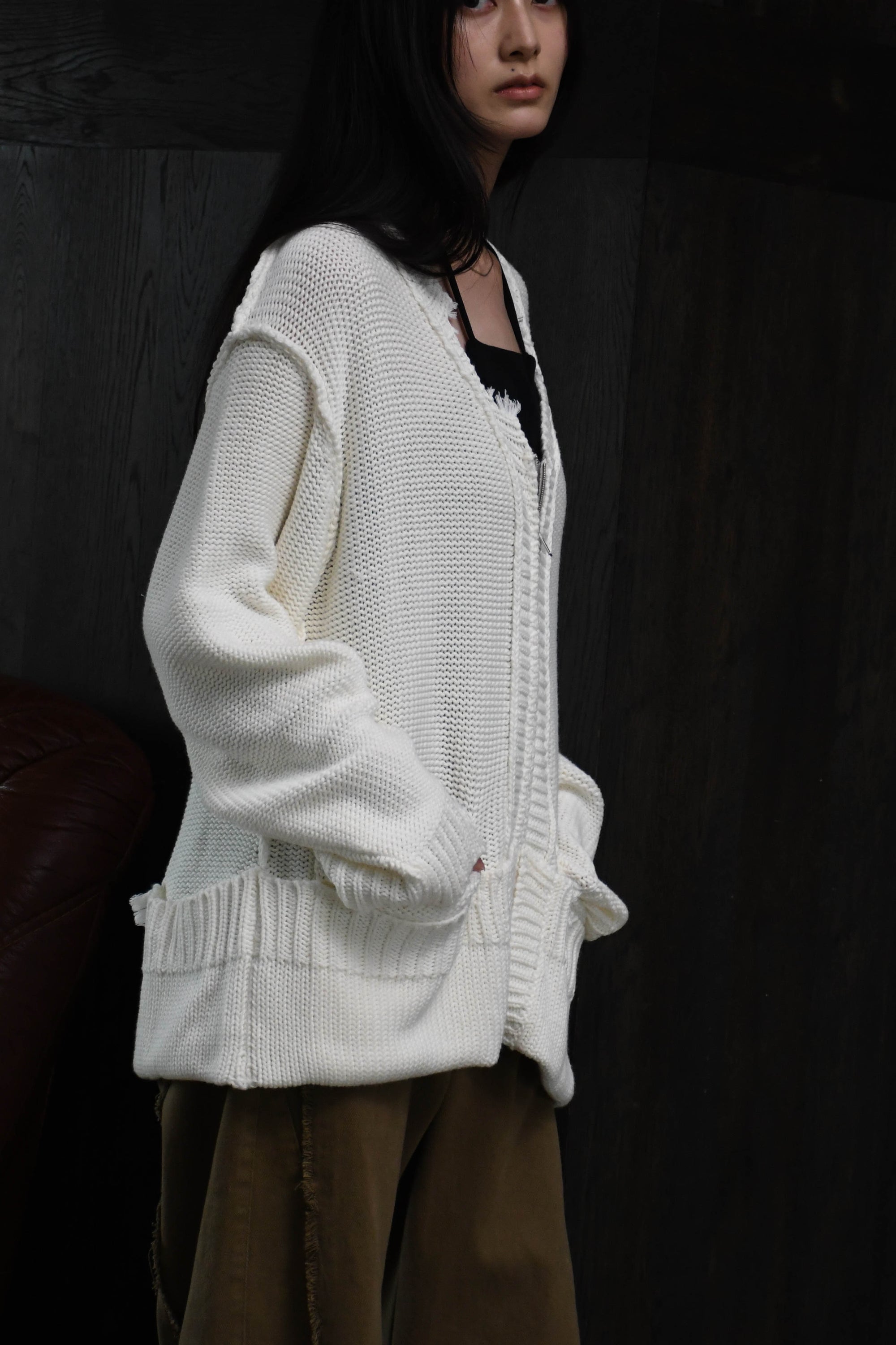 loose damaged cardigan