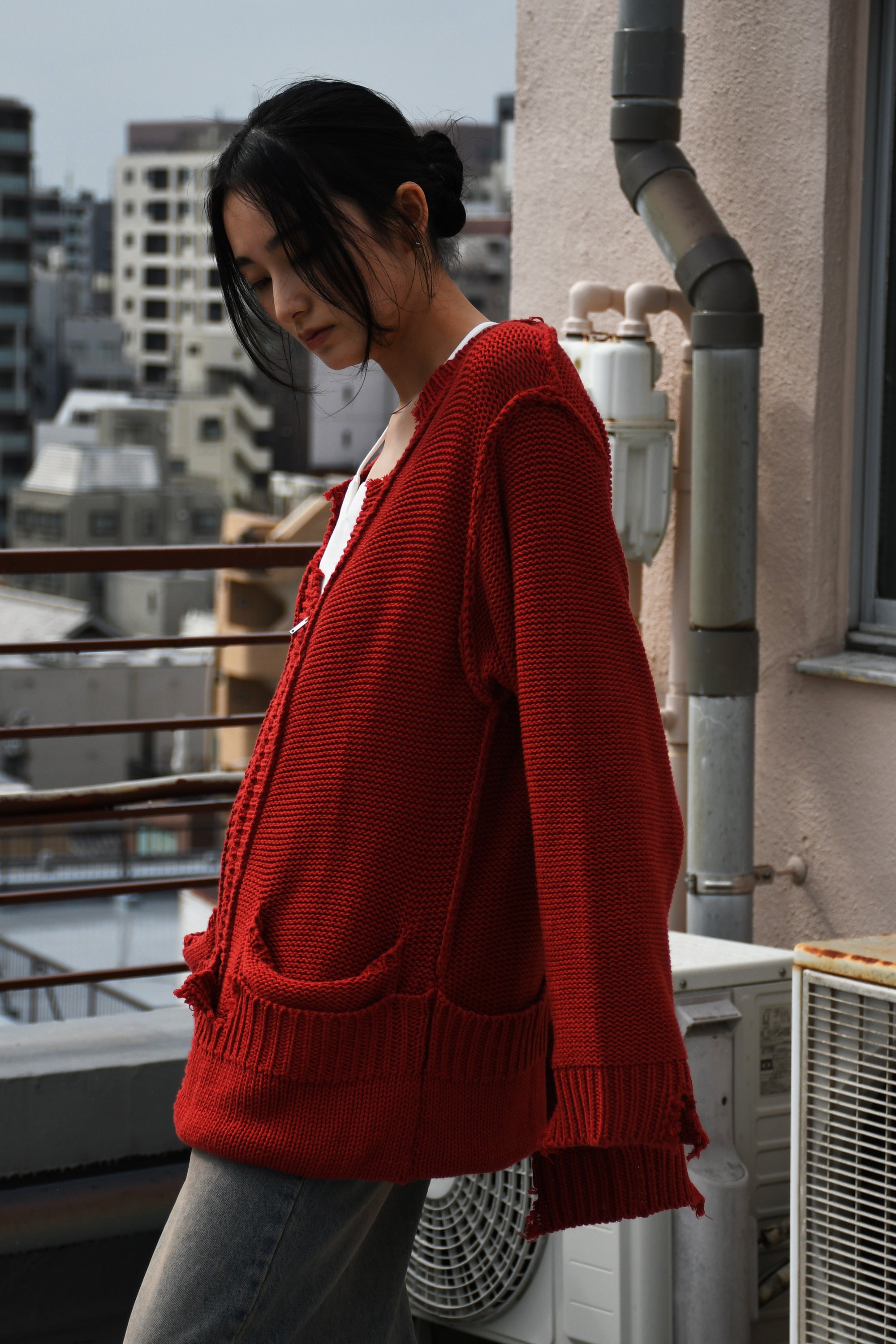 loose damaged cardigan