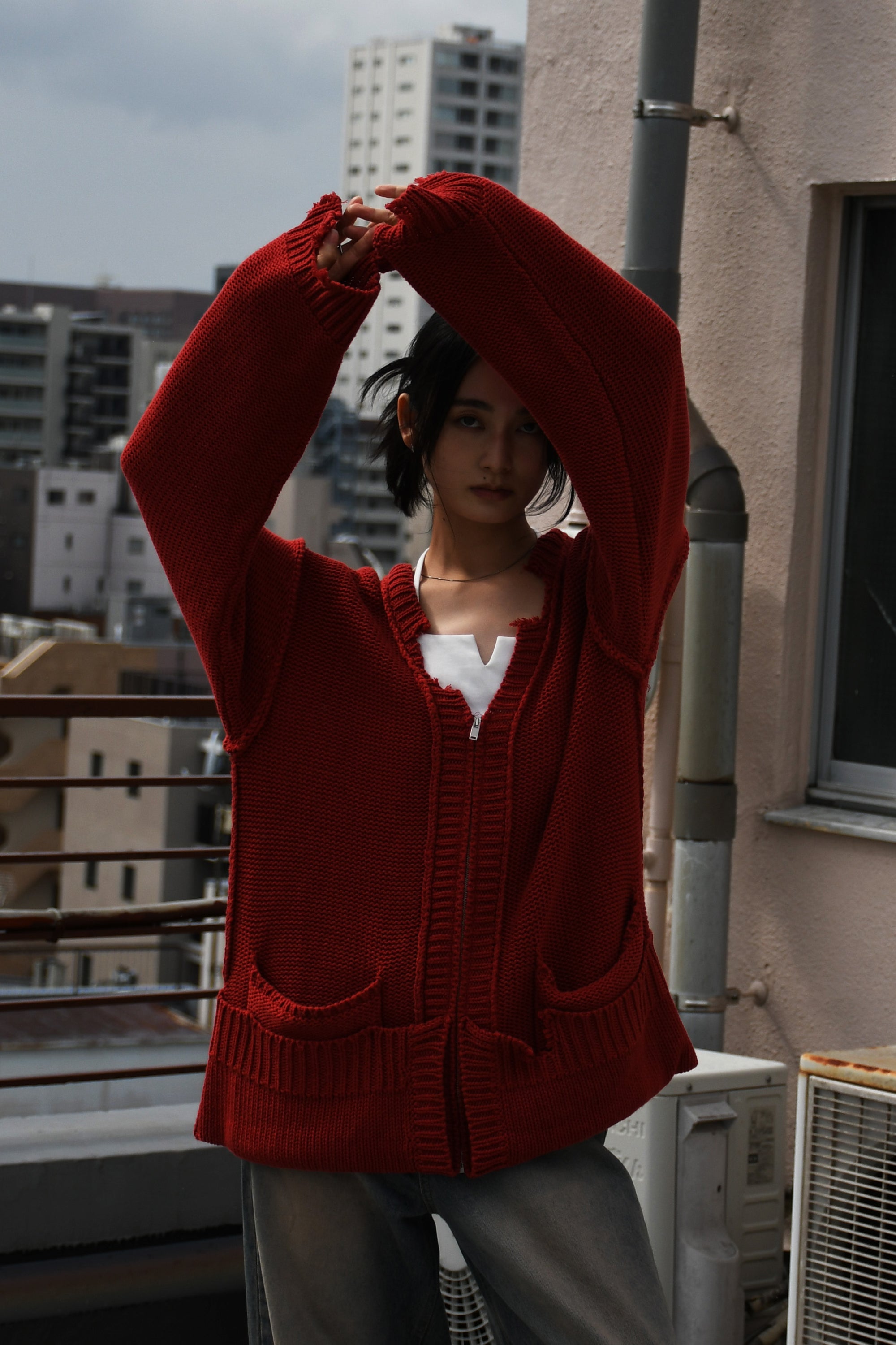 loose damaged cardigan