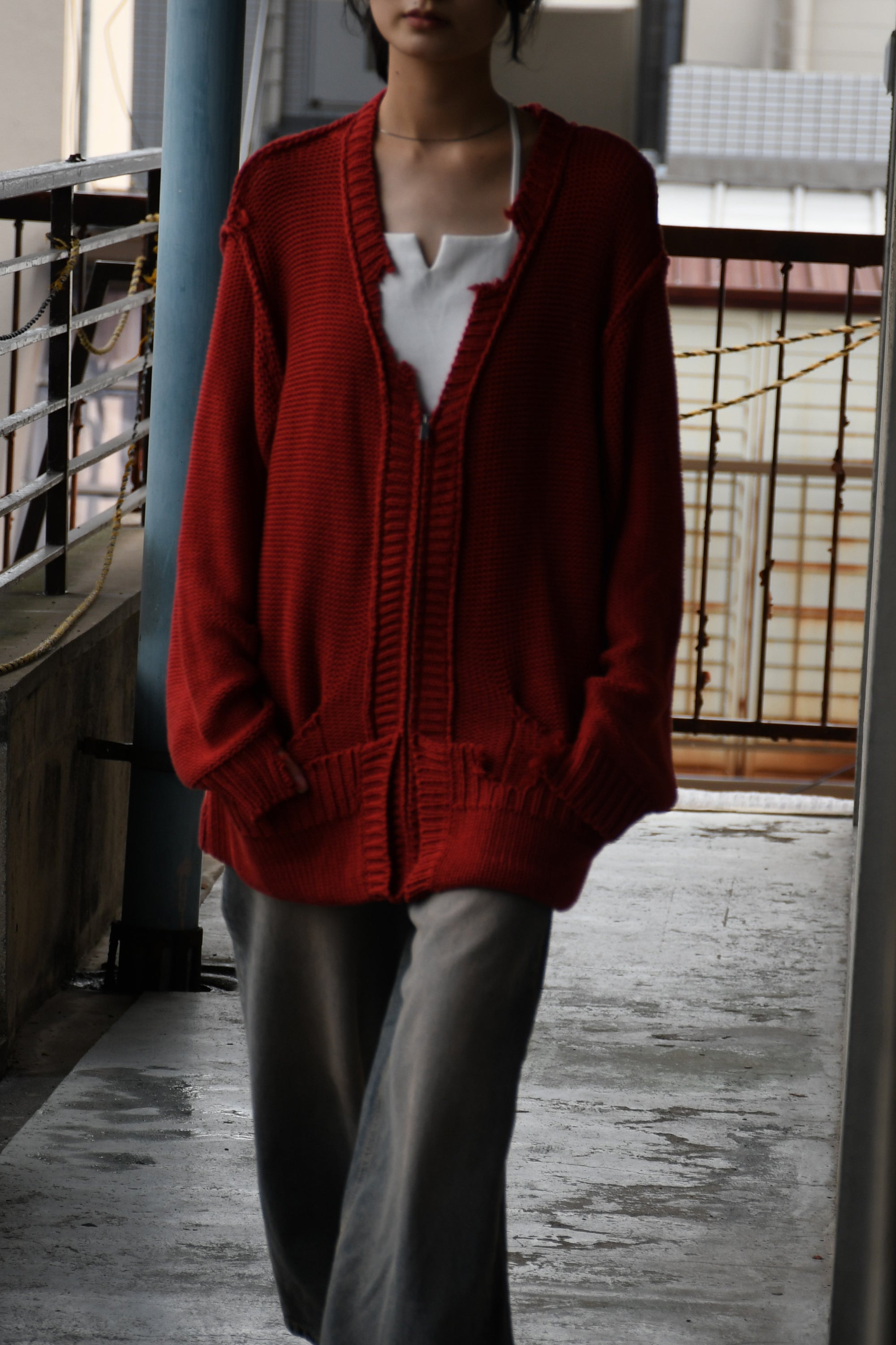 loose damaged cardigan