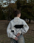 block shaggy knit