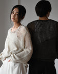 sheer asymmetry knit
