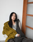 sheer asymmetry knit