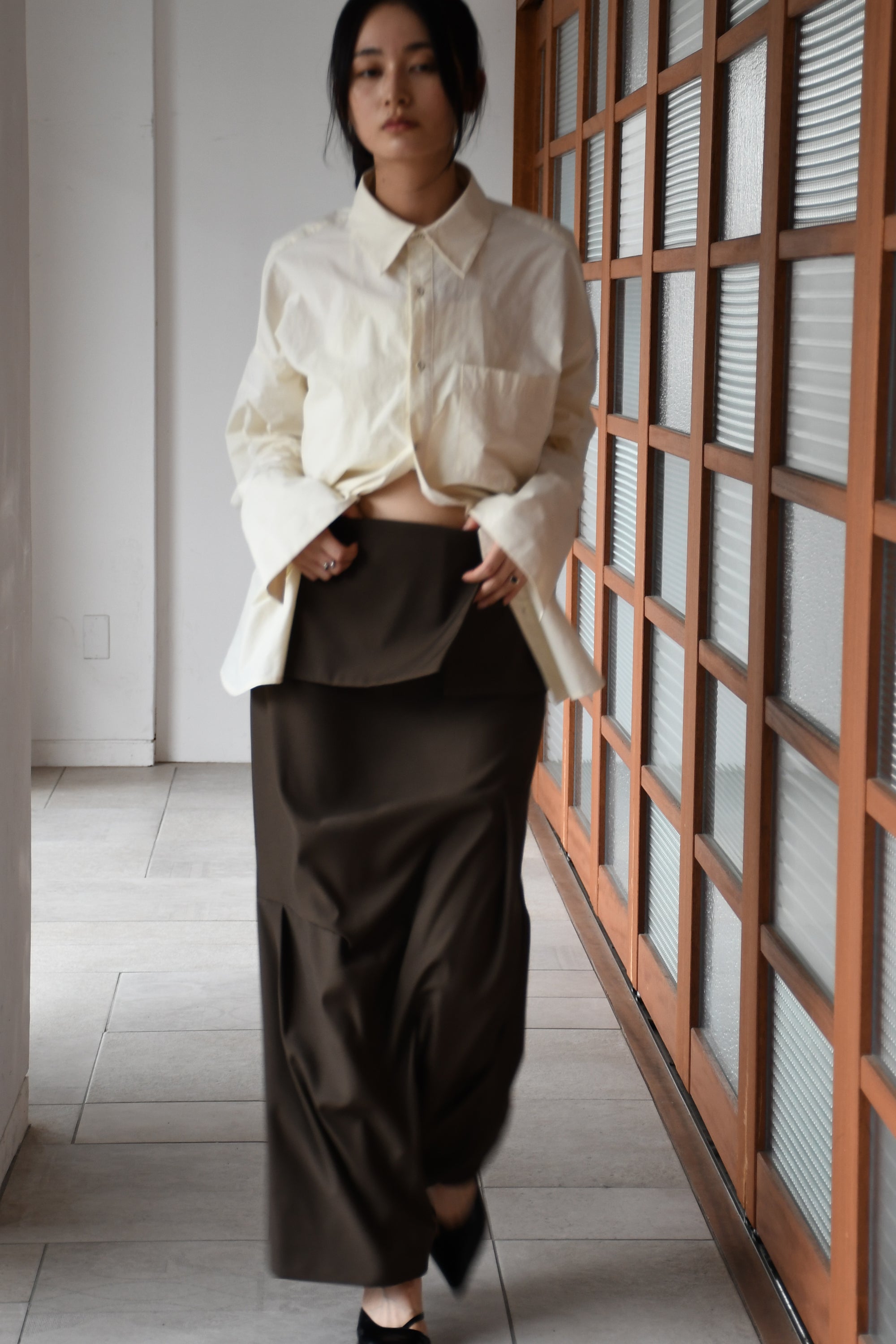 peplum tack skirt