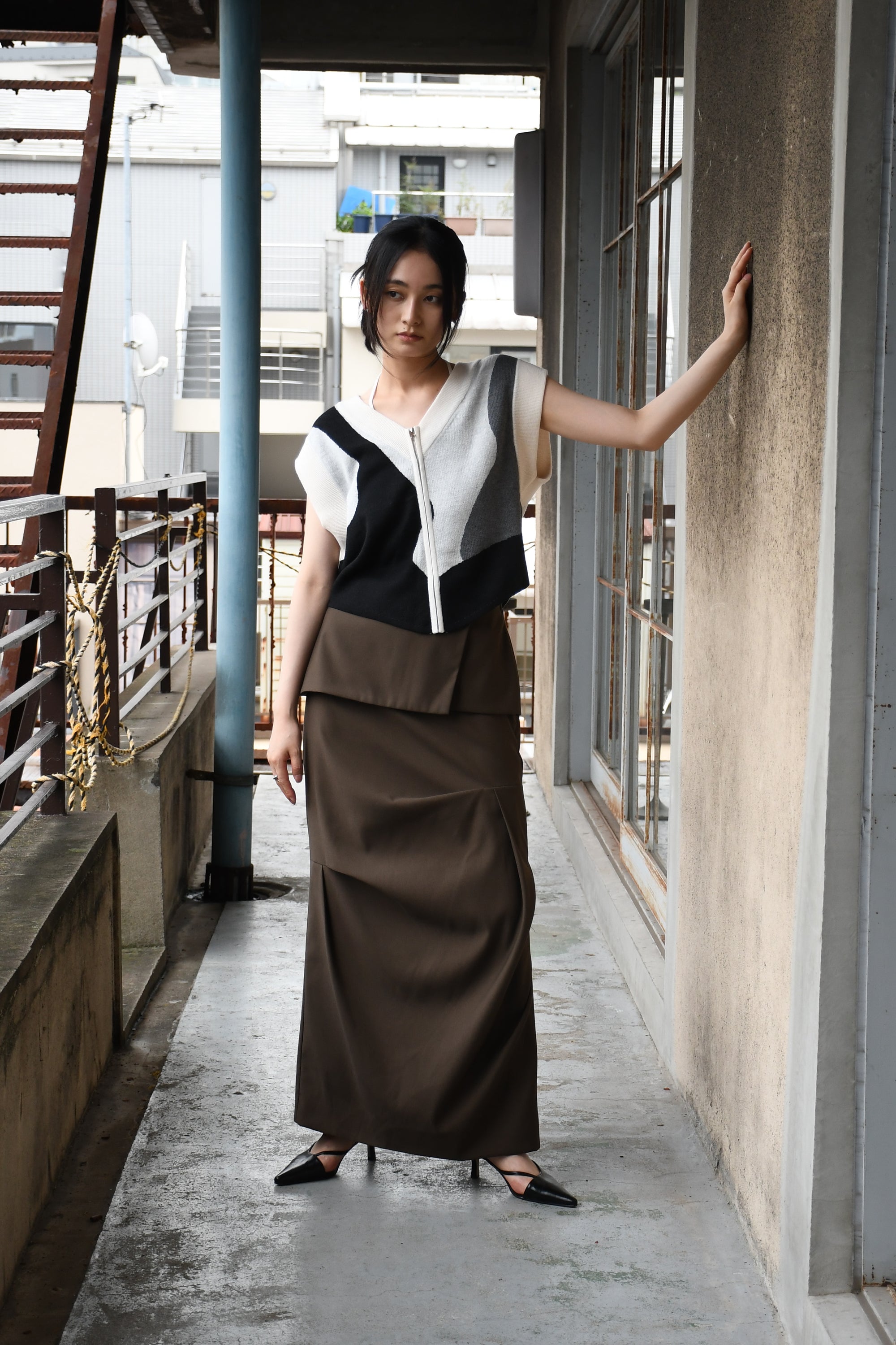 peplum tack skirt