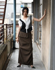 peplum tack skirt