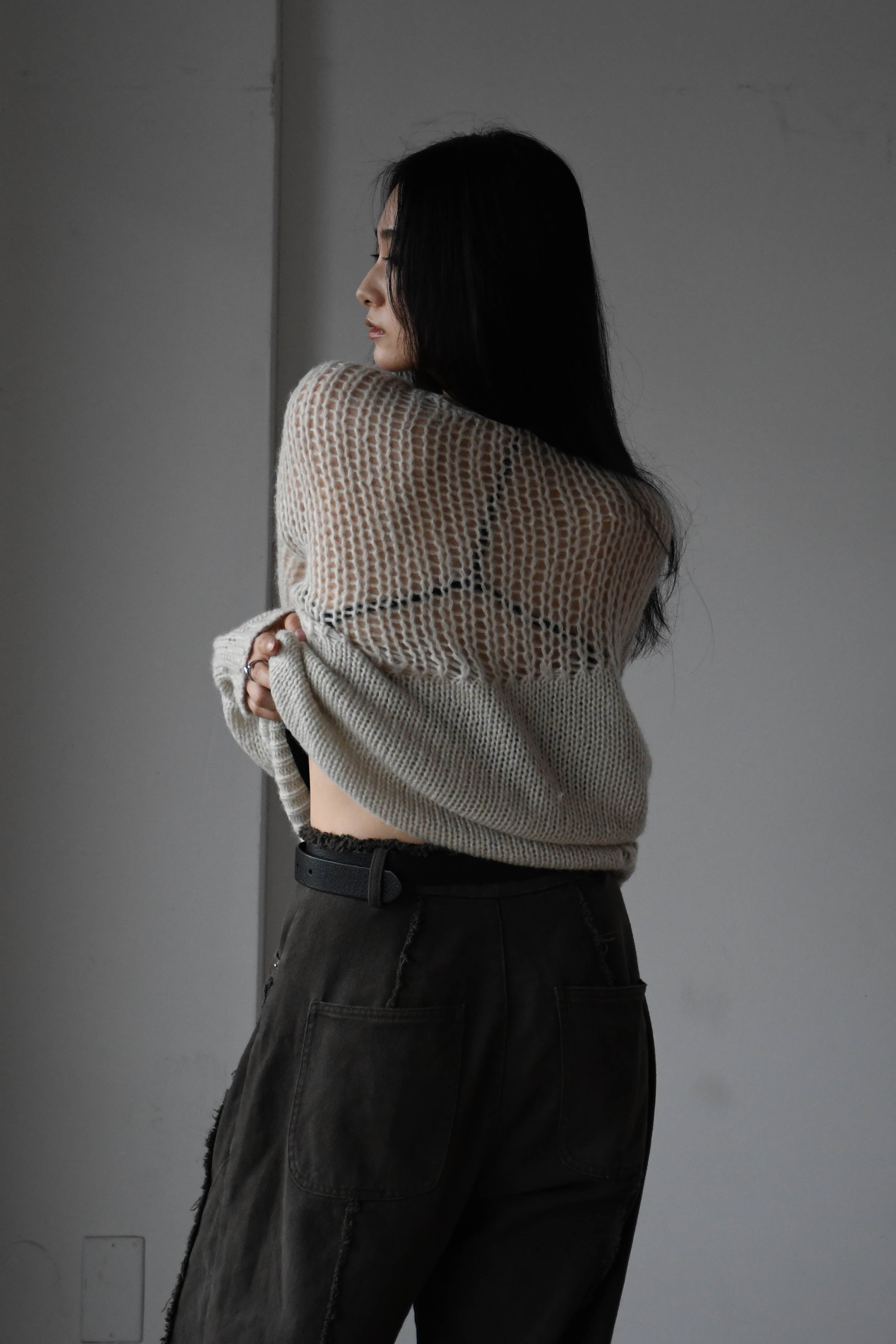 アパルトモン　border sheer knit Border Sheer Knit（ニット／セーター）｜L'Appartement