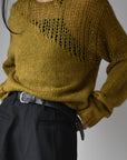 sheer asymmetry knit