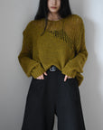 sheer asymmetry knit