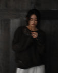 sheer asymmetry knit