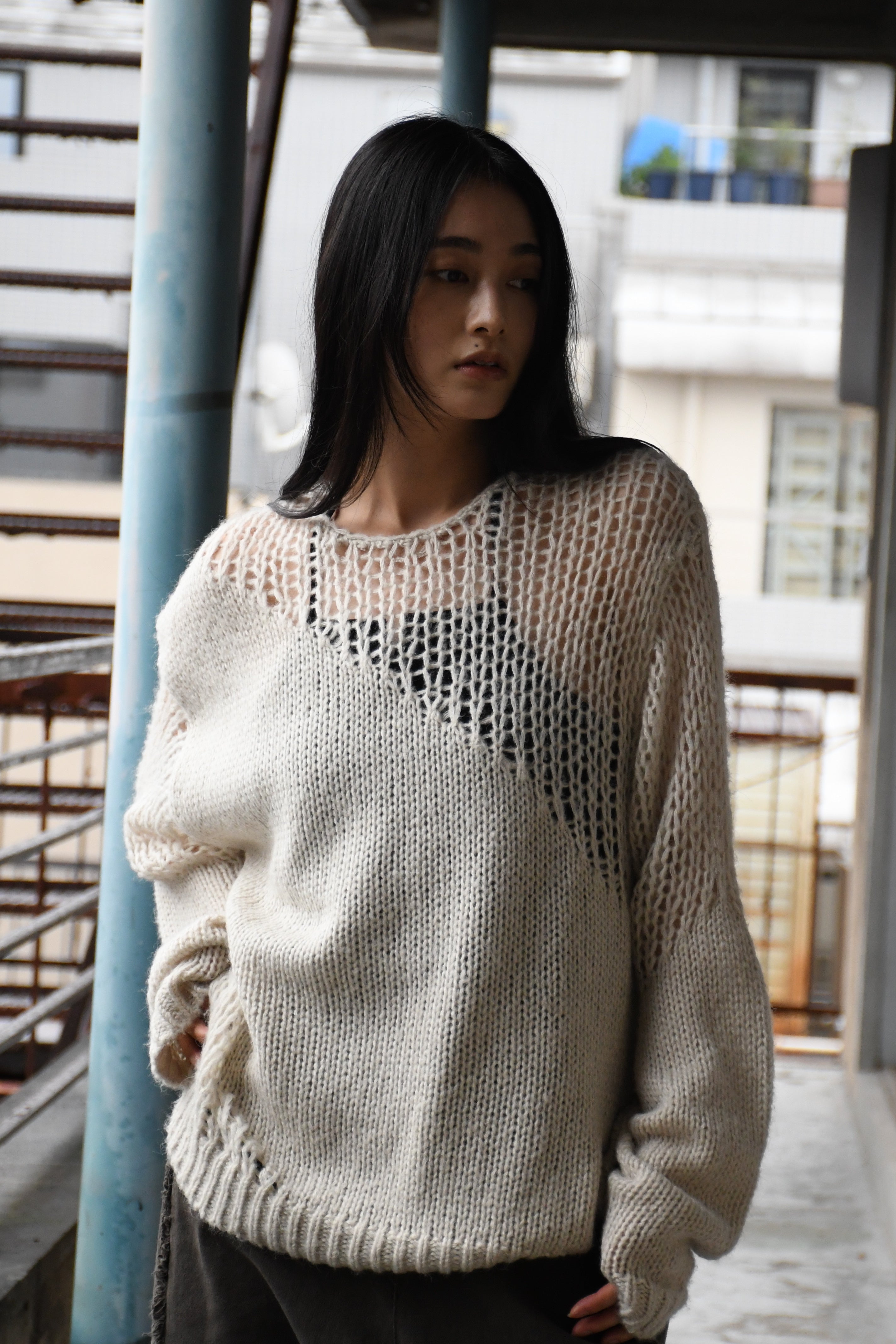 sheer asymmetry knit – DENFARE