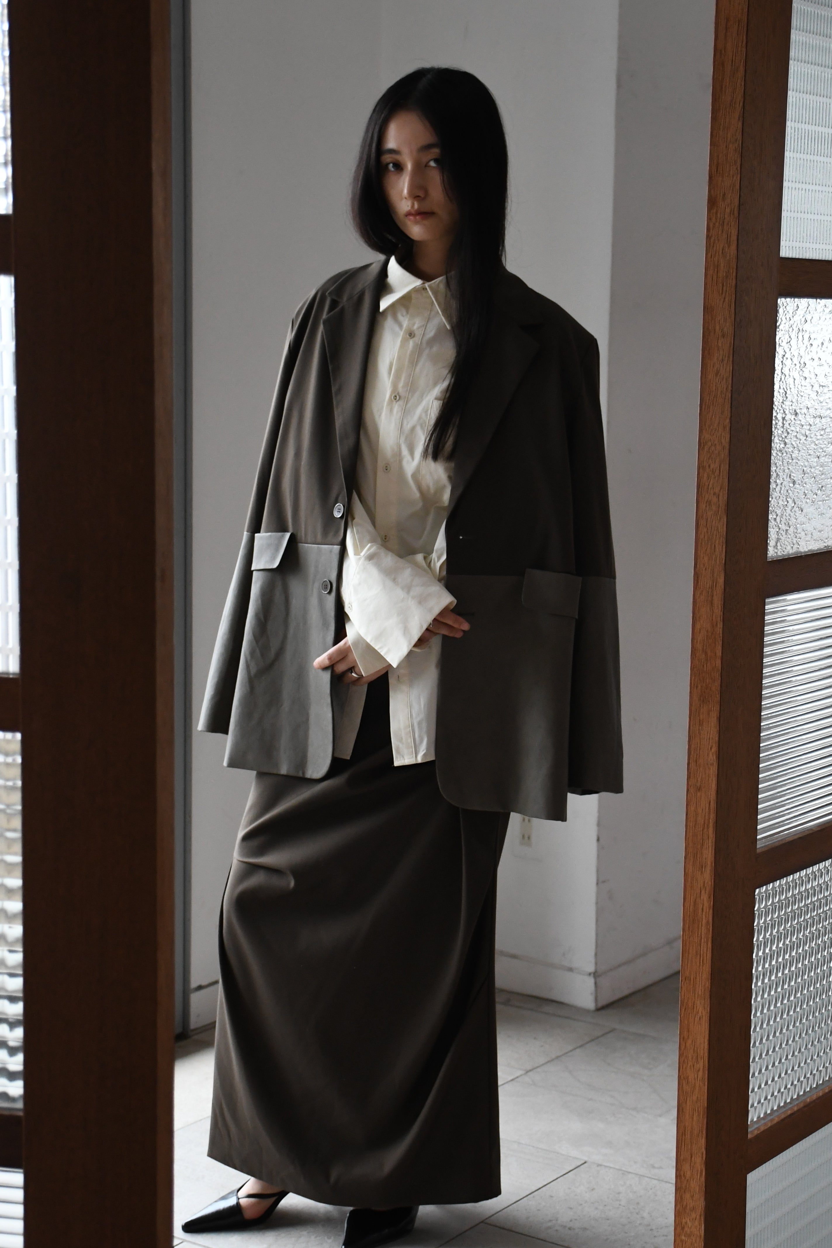 ジャケット・アウター scarf docking drape coat docking jacket – DENFARE