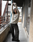 sheer asymmetry knit