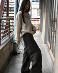 sheer asymmetry knit