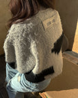 block shaggy knit