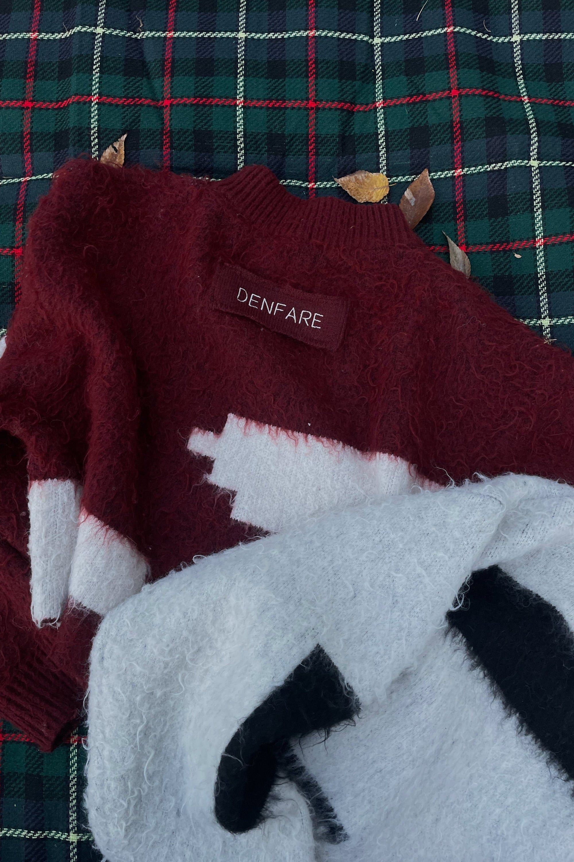 block shaggy knit