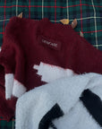 block shaggy knit